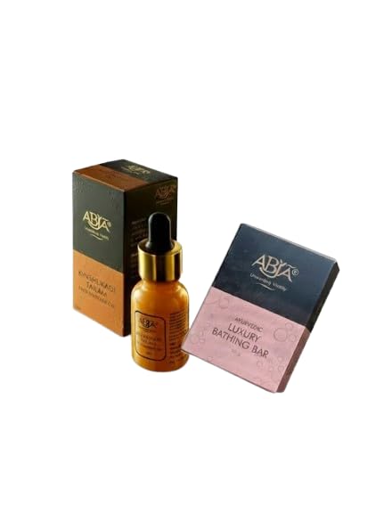 ABJA Ayurvedic Kinshukadi Face Massage Oil 15ml with Free Herbal Soap | Nourishing Daily Use Facial Oil for Men & Women