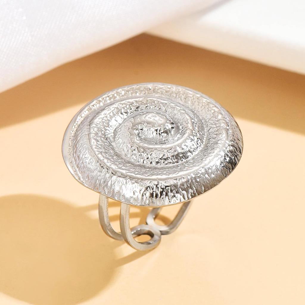 Fashion Stainless Steel Ocean Style Seashell Pearl Ring - Women's Casual Vacation Jewelry