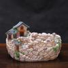 Garden Miniature Sweet House Cottage Flowerpot DIY Bonsai Pots for Succulents Plant Indoor Outdoor Tabletop Decoration