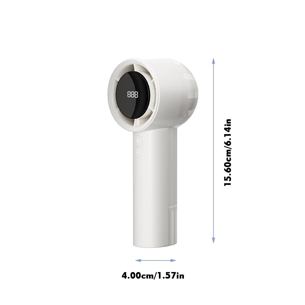 Turbo Handheld Fan 100 Speed 7m/s Strong Wind USB C Rechargeable 3000mAh Battery LED Display Portable Cooling Fan Outdoor Office