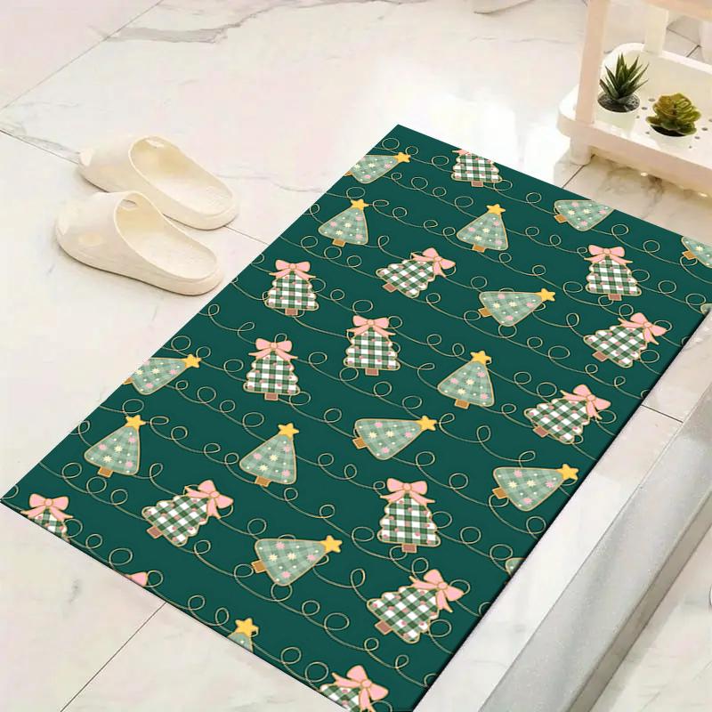 1Pc Gingerbread Men Christmas Rug Office Carpet Indoor Outdoor Doormat Nonslip Soft And Comfortable Living Room Christmas Halloween Gift D91842