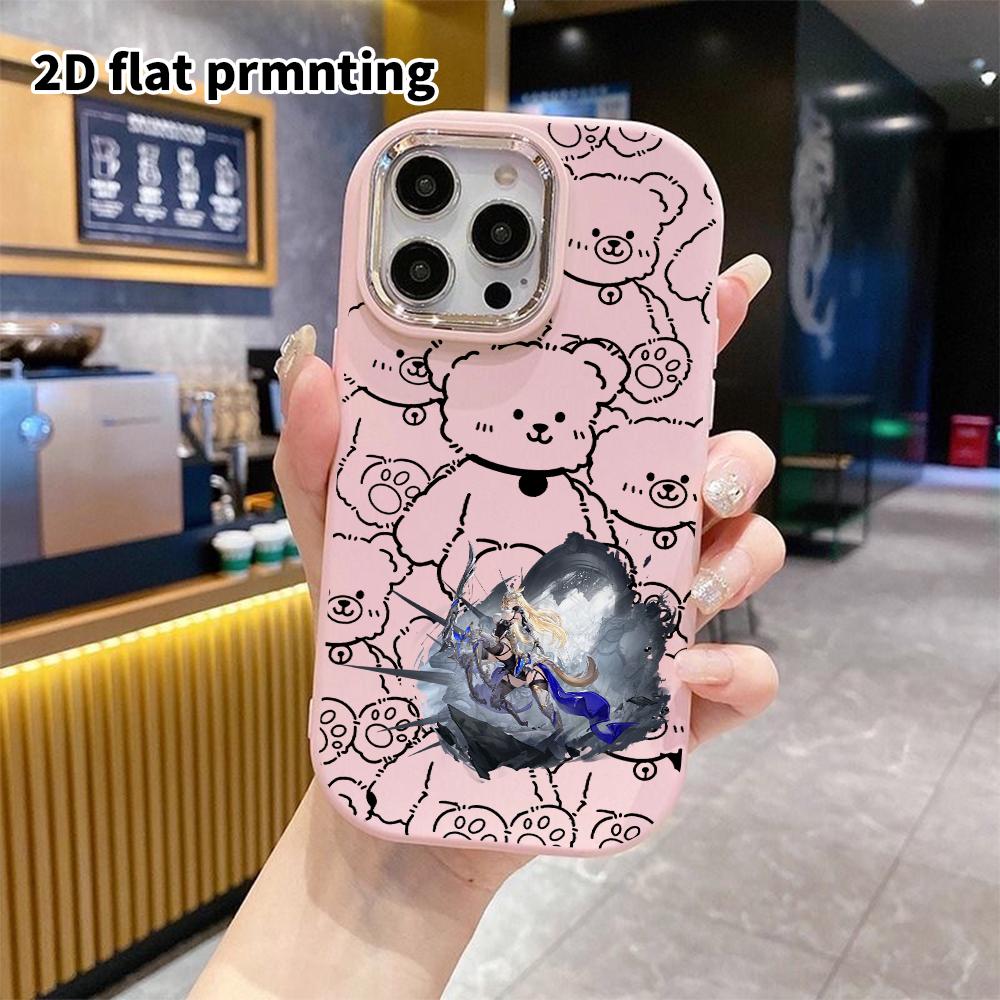 Phone Case: 2D Flat Design Suitable for iPhone 18 17 16 15 14 13 Pro Protective Case, Couple Style, Blonde Beast Ears, Christmas and Halloween Gift
