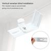 8Pieces White Vertical Blinds L Shape Brackets Mounting Clips Iron Construction for Easy Installation In Various Setting