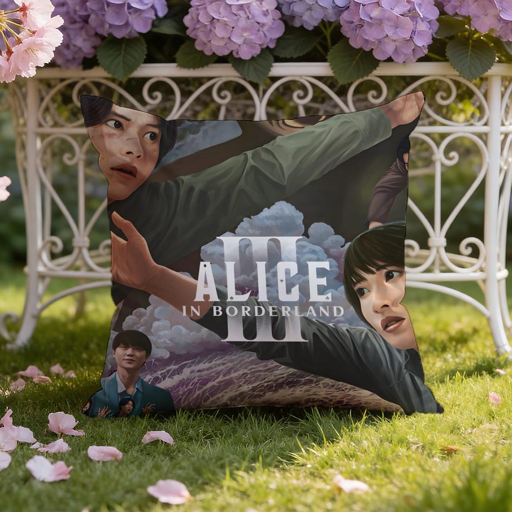Korean TV A-Alice In B-Borderland Cushion Cover Home & Car Dual-Scene Pillow Cover: Reversible for Premium Comfort