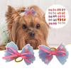 10Pcs Pet Hair Band Adorable Pet Grooming Elastic Pet Dogs Hair Bow Tie for Festival