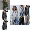 Squisito Cardigan a Frange Irregolare da Donna, Maglione Lavorato a Maglia, Poncho, Sciarpa, Cappotto, Giacca, Capo d'Abbigliamento Esterno per uno Stile Senza Sforzo