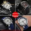 24*16mm Convex Men Silicone Watch Strap for TIMEX Tidal T2N721 T2N720 TW2T76500 2T76300 Blue Sports Waterproof Rubber Watchband