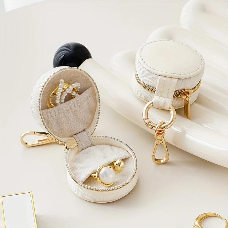 Jewelry Storage Box Portable Mini Jewelry Storage Box Good Quality Earring Ring Organizer Waterproof Pu Leather Bag for Travel