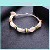 Elegant Bohemian Style Anklet Featuring Carved Wood Beads Shell Pendant With Handcrafted Weaving Design