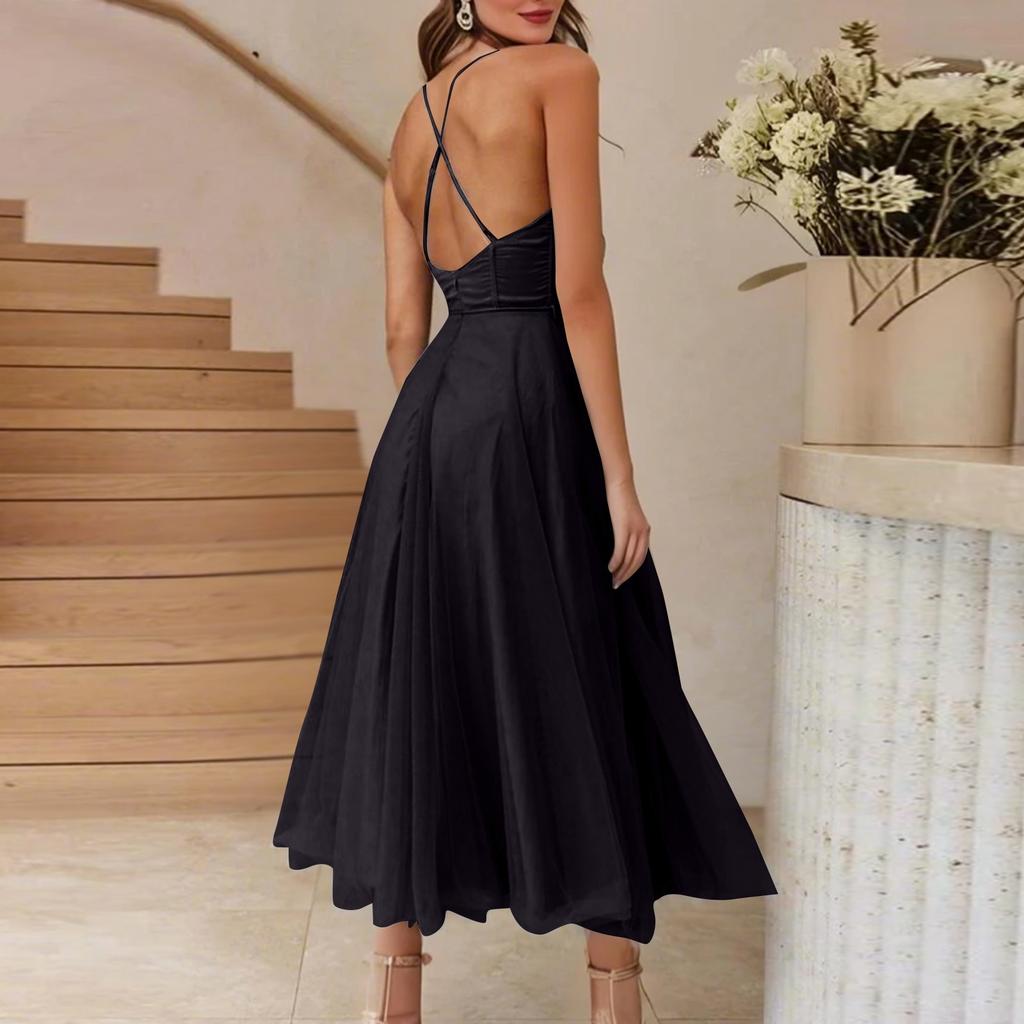 Sexy Suspender Casual Dress Multicolor Women's Dress