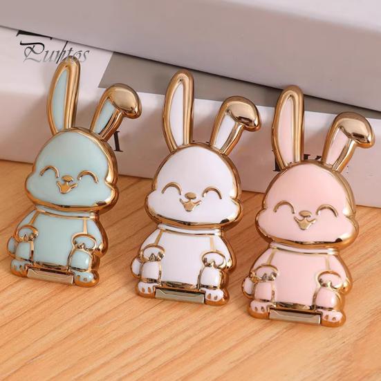 Foldable Bunny Phone Stand Cute Rabbit Phone Holder for Desk Adjustable Phone Bracket for All Mobile Phones