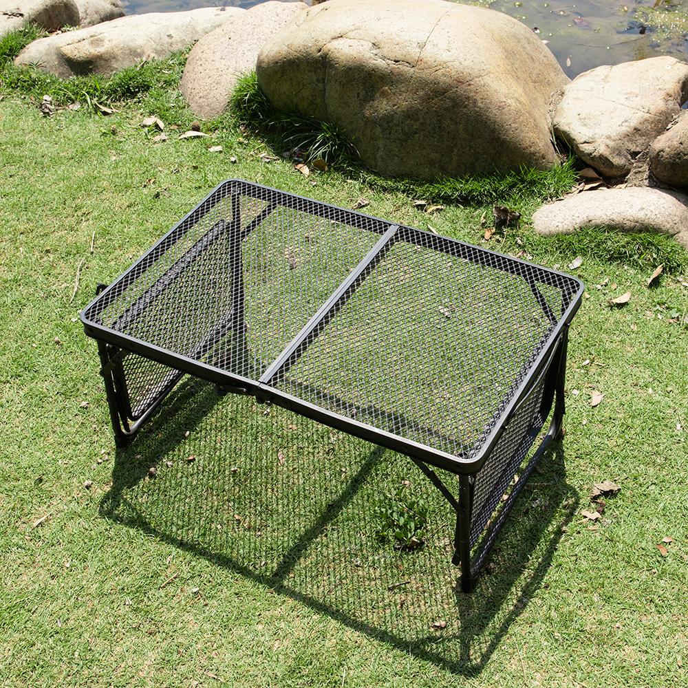 Camping Folding Table Outdoor Picnic Table Foldable Beach Table Mesh Top Grill Table portable table