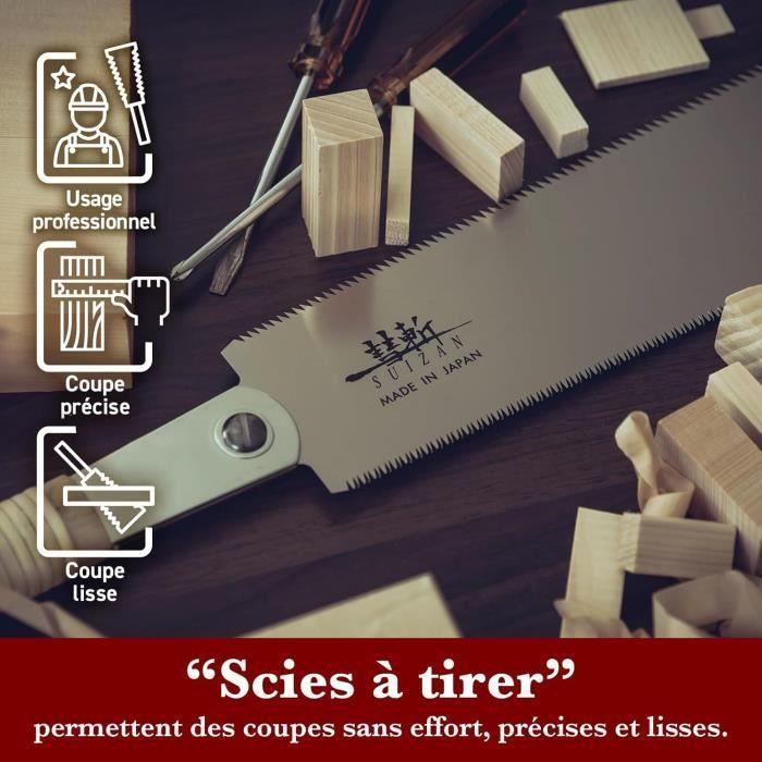 Scie à tirer - suizan - ryoba - 240mm - acier japonais - double tranchant