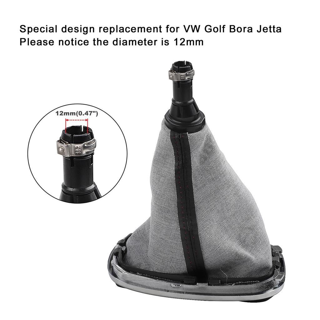 5 / 6 Speed Black Frame Gear Shift Knob Lever Gaiter Boot 1999-2004 12mm For Volkswagen VW Golf 4 IV MK4 GTI R32 Bora Jetta