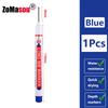 20mm 1-100 Stück Wasserdichter Tieflochmarker Stifte mit langem Kopf für Holzbearbeitung für Metall Tischler Weiße/Schwarze/Rote/Blaue/Grüne Tinte