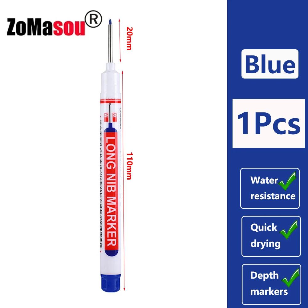 20mm 1-100 Stück Wasserdichter Tieflochmarker Stifte mit langem Kopf für Holzbearbeitung für Metall Tischler Weiße/Schwarze/Rote/Blaue/Grüne Tinte