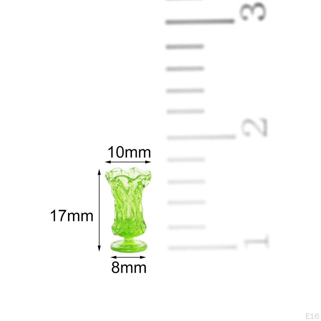 1/12 Scale Dollhouse Miniature Vase Pretend Pot Simulation Life Scene Props Doll Decor