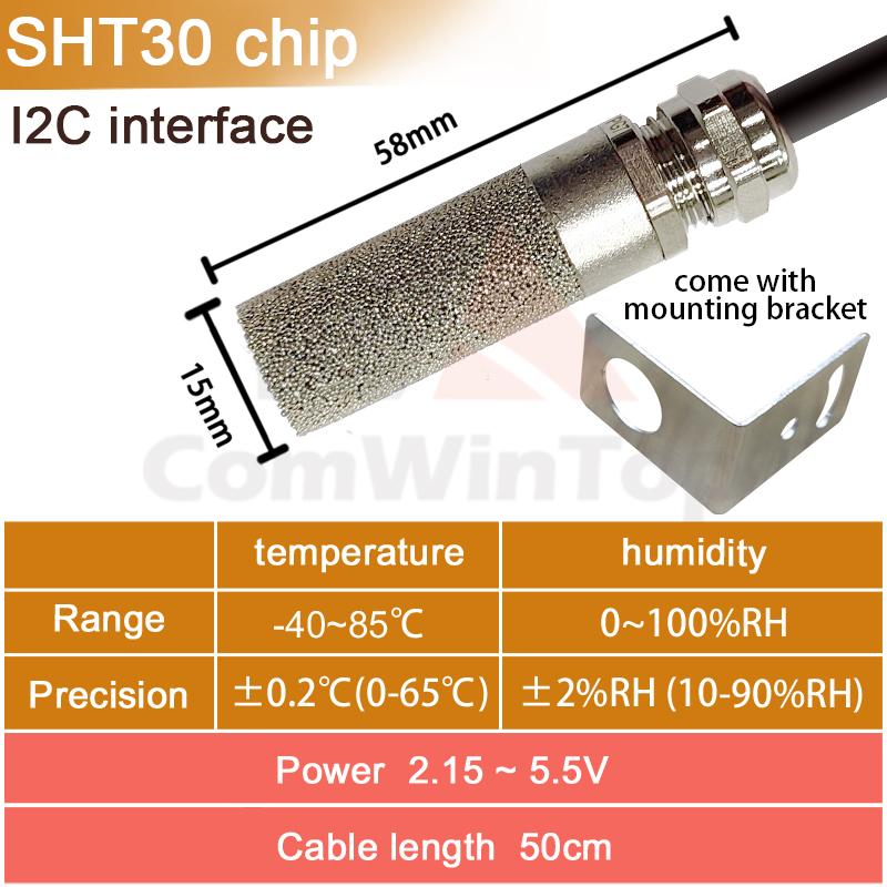 SHT20 SHT30 SHTC3 SHT35 I2C Temperature Humidity Sensor Probe 2
