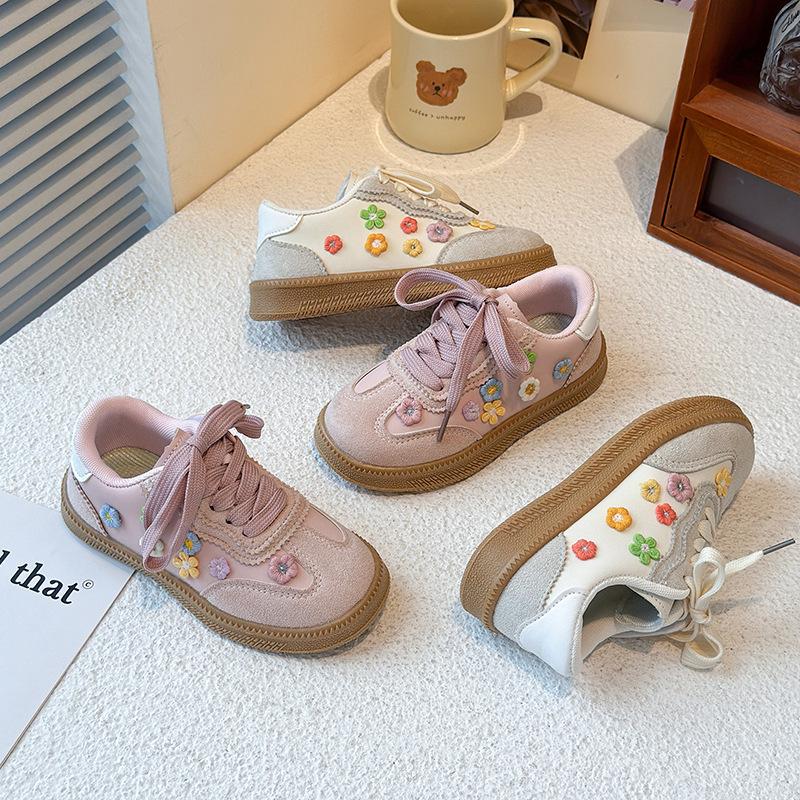Girls' sneakers, stylish floral-patterned shoes for children2026New autumn collection: comfortable and stylish casual shoes for girls, featuring a
