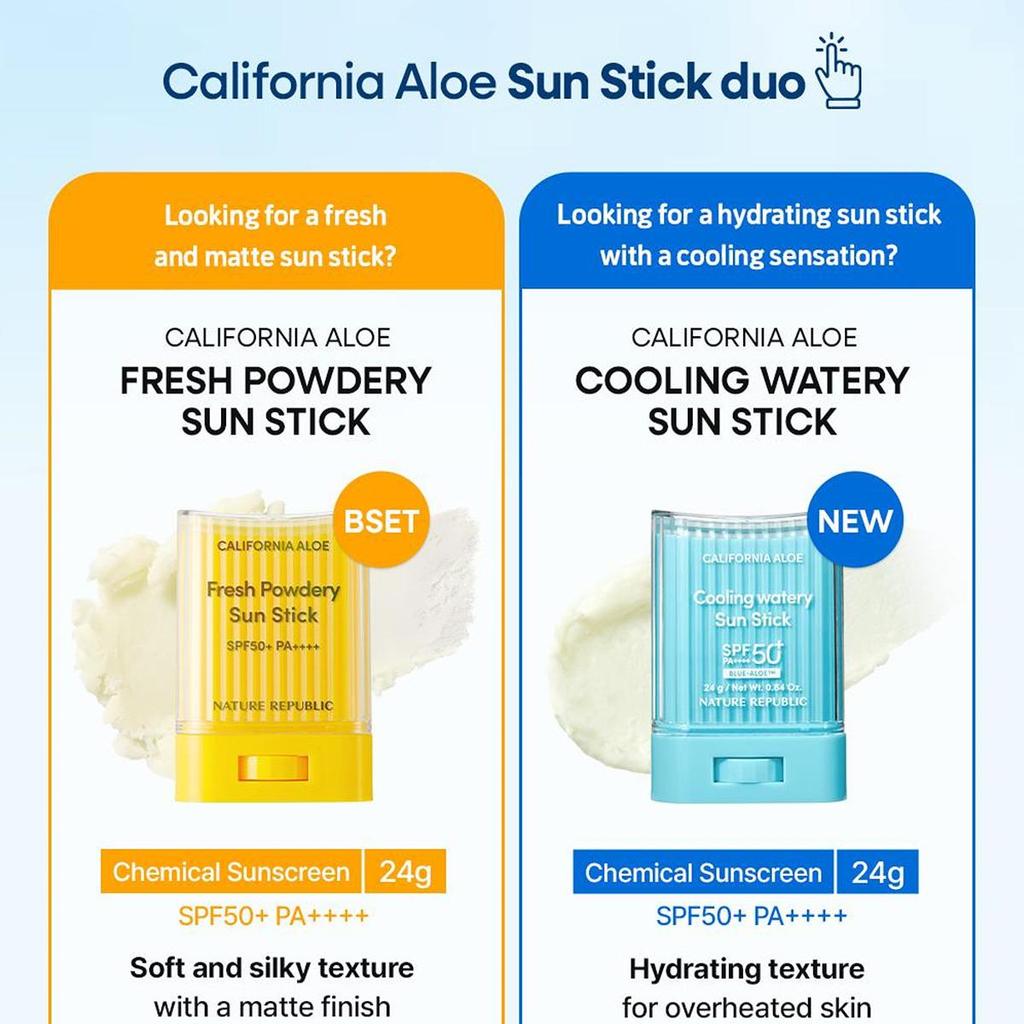 Nature Republic California Aloe Cooling Watery Sun Stick 24g SPF50+ PA++++