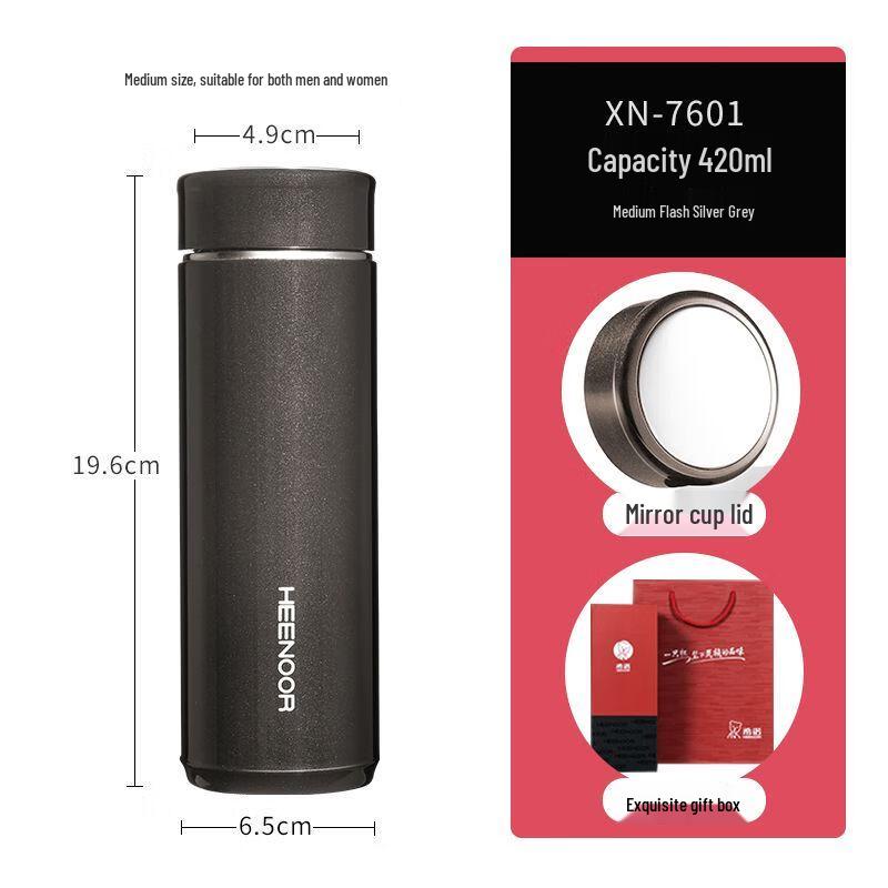 Cino Double-Layer Borosilicate Glass Tea Infuser Bottle