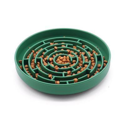 Silicone Anti-Knockover Slow Feed Pet Bowl for Dogs and Cats