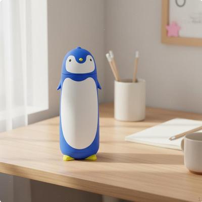 Penguin Water Bottle Temperature Control Retention Shaped Cup ChildFriendly Design