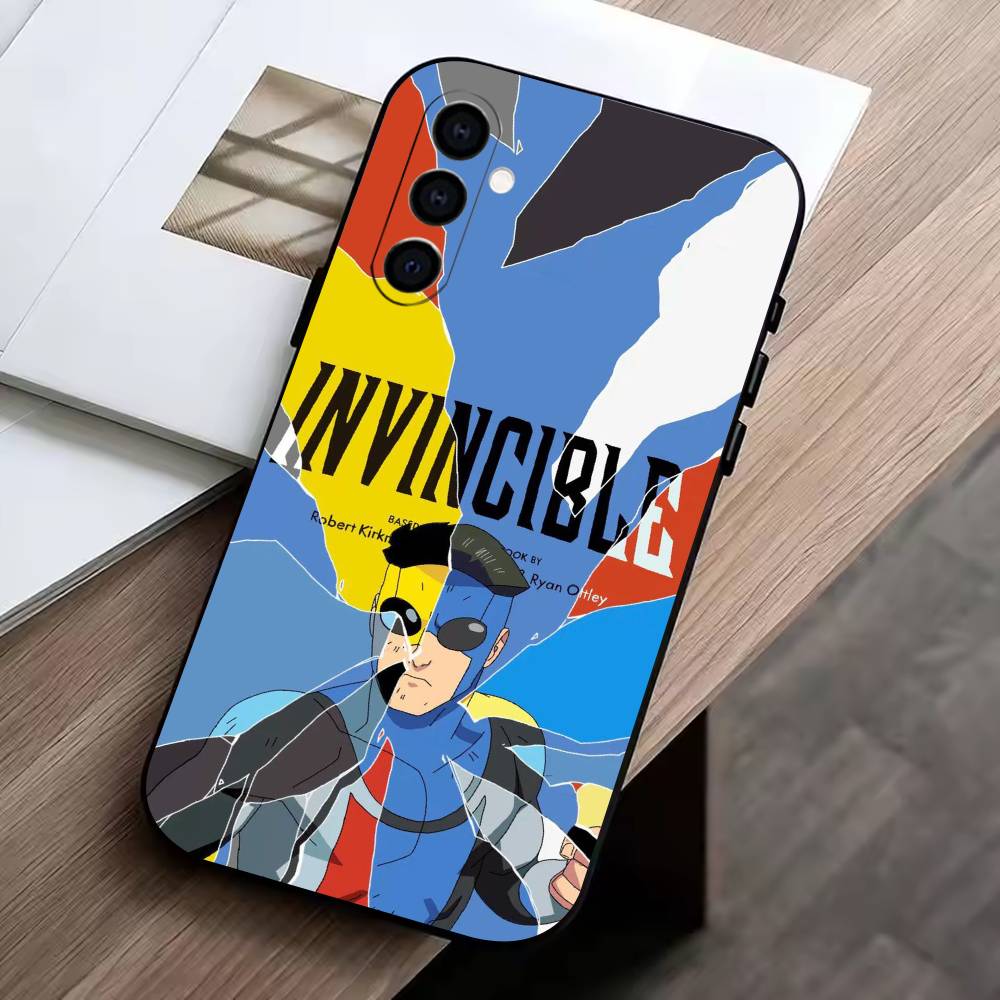 Funny I-Invincible Phone Case For Samsung Galaxy A73,A72,A71,A70,A53,A52,A51,Others Soft Black Cover