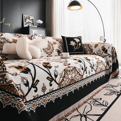 Home Chenille Ethnic Style Flower Sofa Mat Throw Blankets Summer Camping Picnic Blanket Cover Sofa Cover