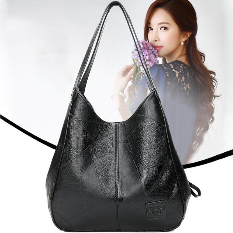 PU Dumplings Effen Kleur Dame Vrouwen Tas Retro Schoudertas Grote Capaciteit Handtas