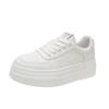 Leather Platform White Shoes Women's Spring and Summer 2025 New Muffin Platform Height Increase Casual Sports Shoes Versatile Women's Shoes