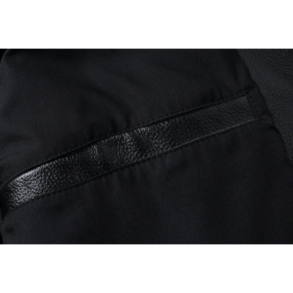 Chinese Size Men Leather Coat Genuine Soft Cowhide Leather Classic Turn Down Collar Leather Jackets For Men Clothing Autumn