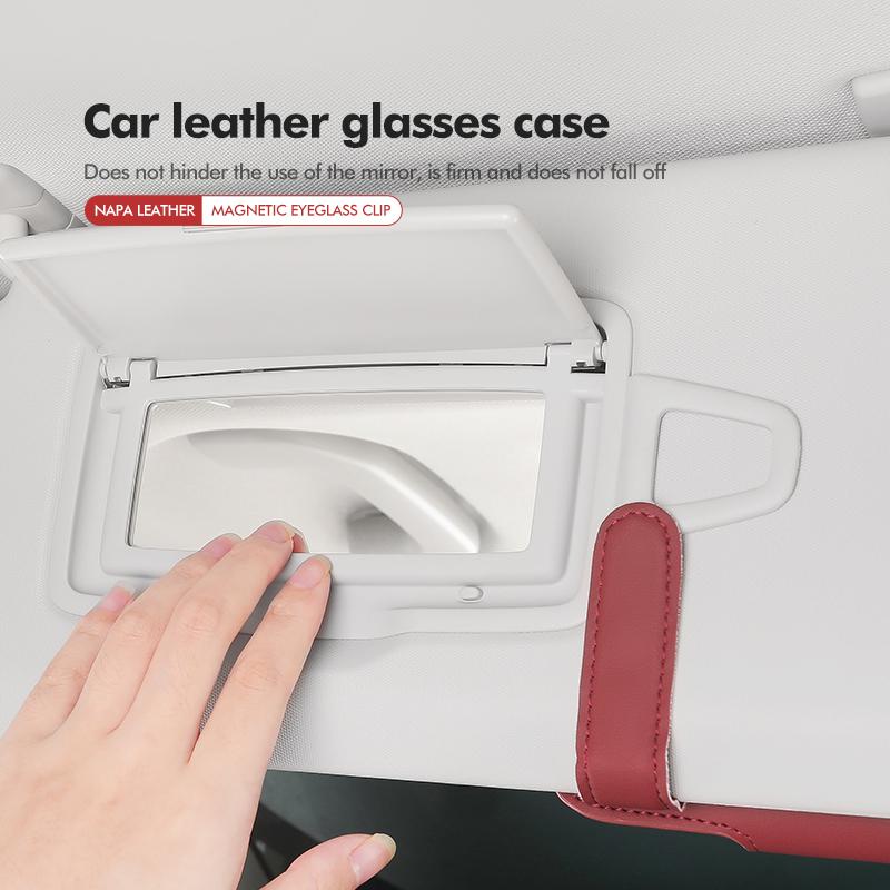 Pro Alfa Romeo Pro Alfa Romeo Auto Sluneční clona Brýle Kožené Odolné proti opotřebení Sluneční brýle Ochranné pouzdro Giulietta 940 2010-2014 201