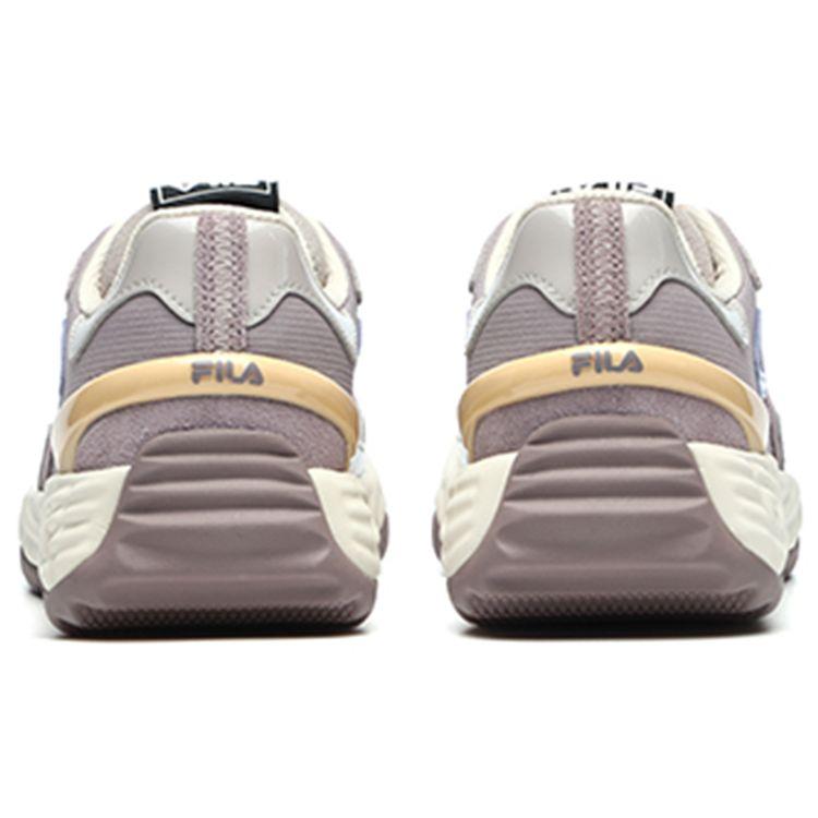 Fila Fabric Two-Layer Cowhide Two-Layer Suede Comfortable Versatile Low-Top Dad Shoes Women Sneaker Purple Gray F12W144159FPP