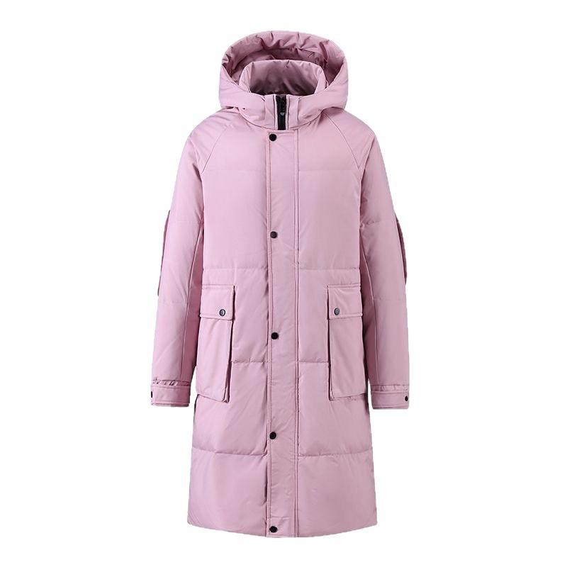 Long Down Jacket Men Women Winter Outdoor Thick Loose Hooded Warm Coat