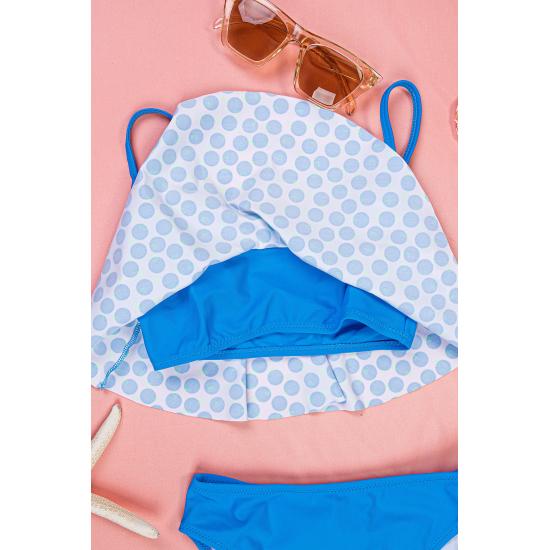 Set de bikini cu fustă roz flexibilă pentru fete