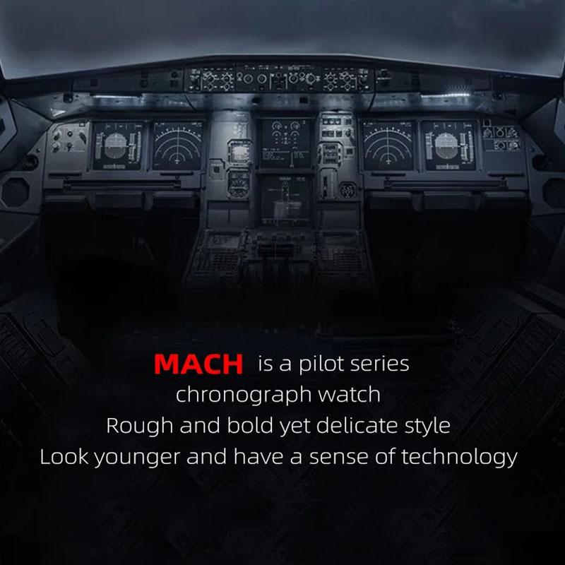 NORTH EDGE MACH Solar Power Quartz Watch Men Waterproof 50M Men's Pilot Sports Wristwatches Luminous Enviormentally Clock