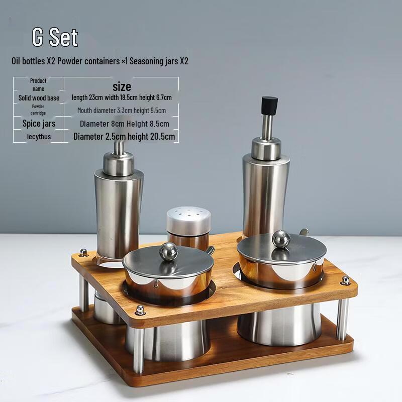 ZLIII Stainless Steel & Glass Seasoning Set