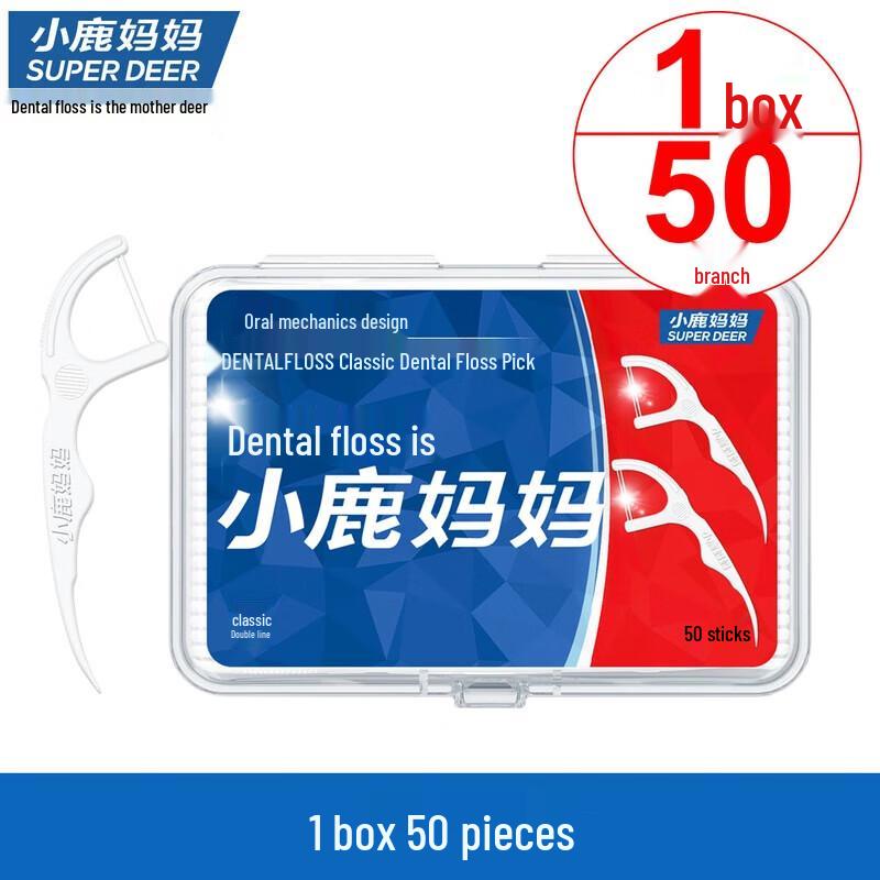 

FAWNMUM Classic Double Line Dental Floss Picks, Family Pack