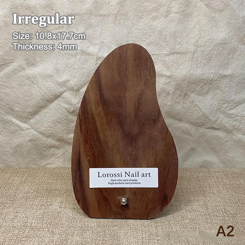 Ancient Style Nail Art Color Board Walnut Display Board Adornment Wear Nail Polish Glue Color Card Manicure Sample Display Rack