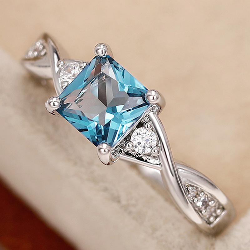 1 Stück Modischer Synthetischer Zirkon Eleganter Verlobungsring