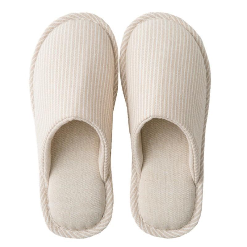 Japanese-style Home Cotton Slippers Women's Indoor Autumn and Winter Couples Home Non-slip Floor Soft-soled Slippers Men's Winter
