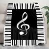 1PC Piano Keys Music Printed Blanket, All Season Lightweight Home Office Outdoor Nap Multifunctional Blanket A18