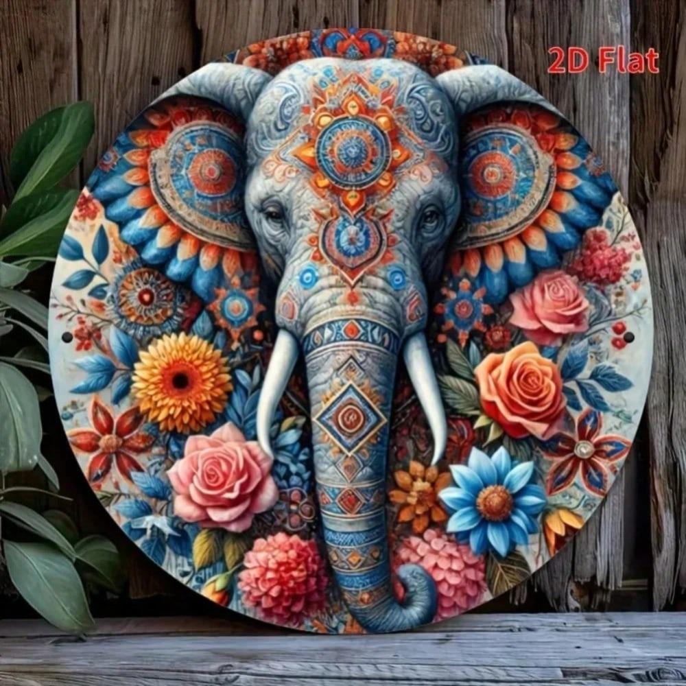 Metal Tin Sign Elephant Art Home Decor Garage Cafe Wall Decoration