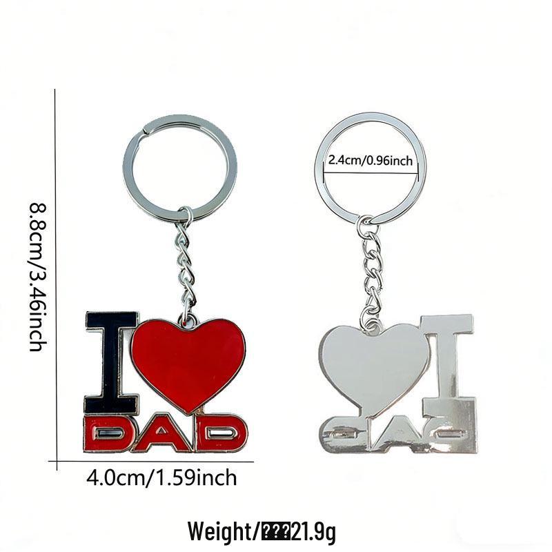 Custom Heart Keychain Pendant for Mom & Dad - Mother s & Father s Day Gift