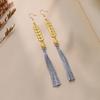 Chinese Style Five Emperors Coin Tassel Earrings for Women - Palace-Inspired Luxury Fashion Ear Hooks