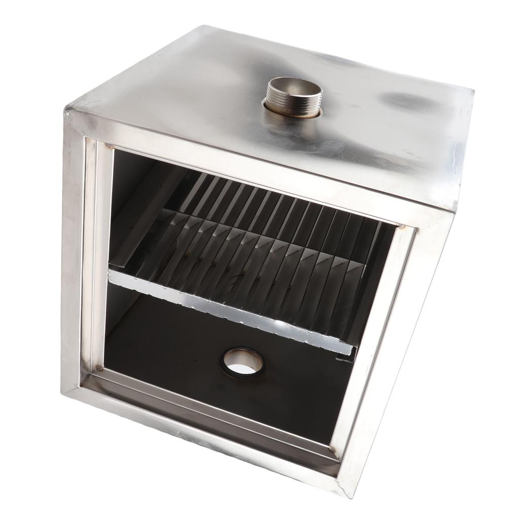 30x30x30cm Commercial Grease Trap Stainless Steel Connection Grease Interceptor for 50mm Inner Pipe
