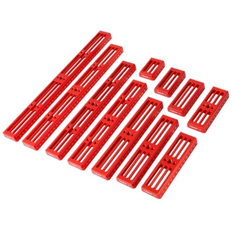 Angeleyes 180mm Length 180x6.5mm Bar Shaped Hole Dovetail Board Can Through M6 1/4 Inches Screws Black & Red Color