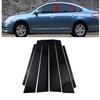 6PCS Gloss Black Pillar Posts Fit For Nissan Teana J32 2009 2010-2012 Door Trim Window Sticker Decoration Cover Auto Styling
