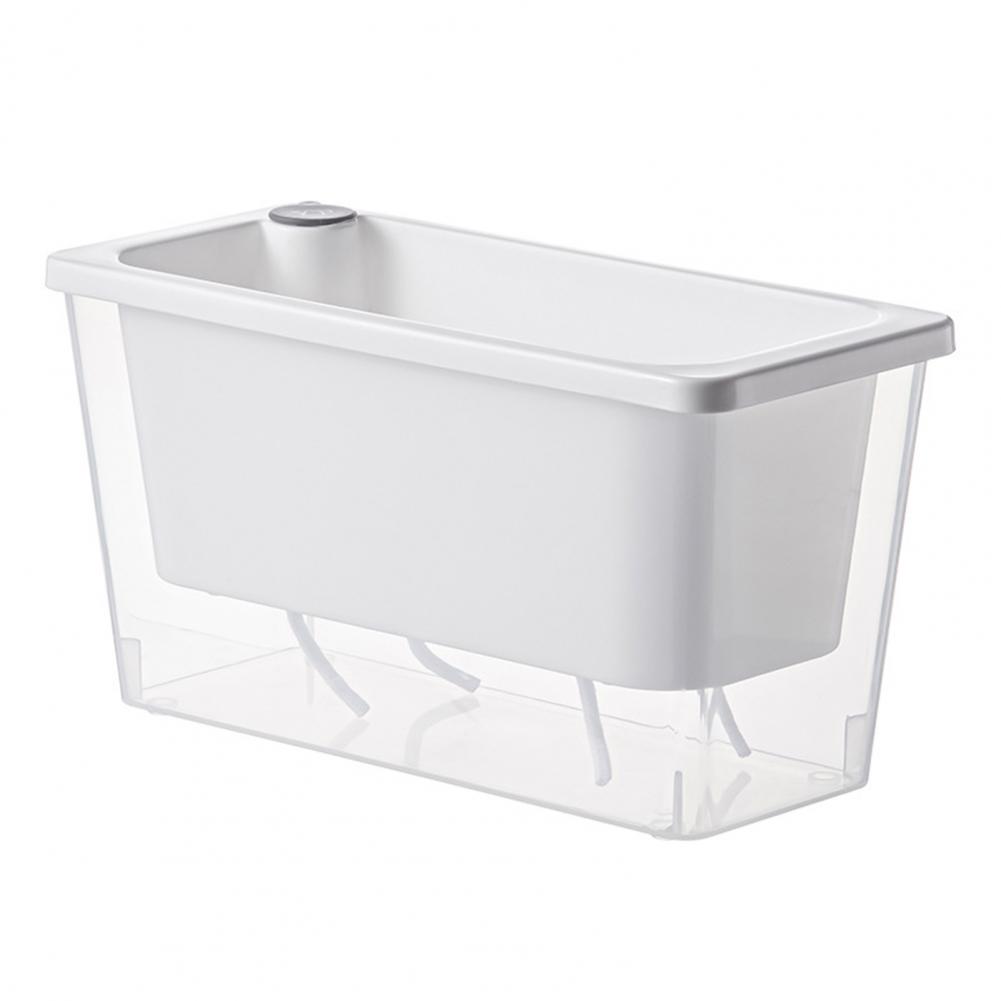 Self-watering Planter Self Watering Planter with Reservoir Plastic Flowerpot for Succulents Scallions Easy Refill for Balcony белый